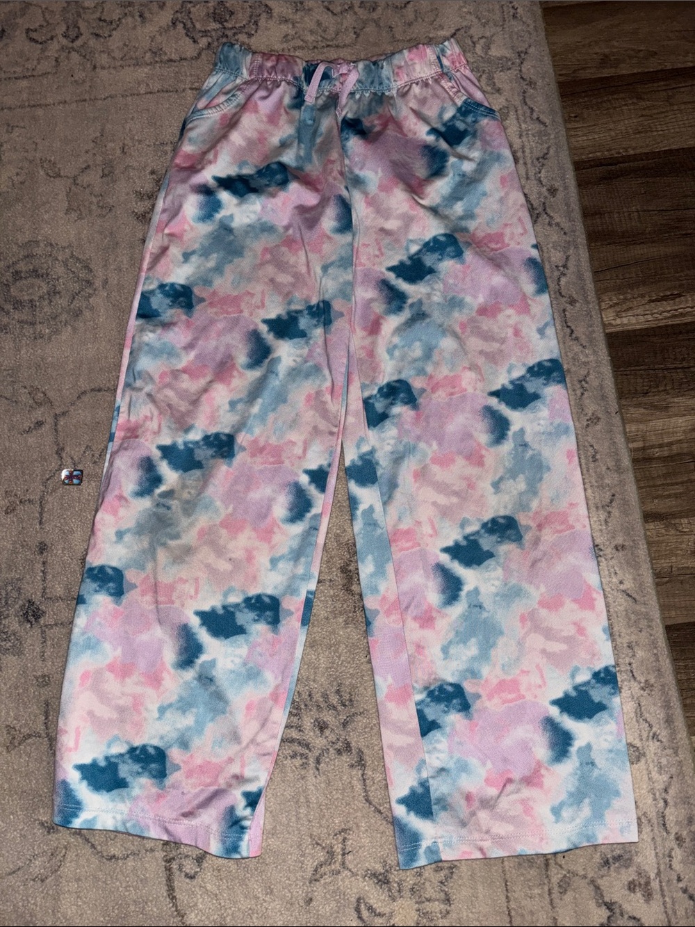 wonder nation Pink & Blue Tie-Dye Kids Pajama Bottoms